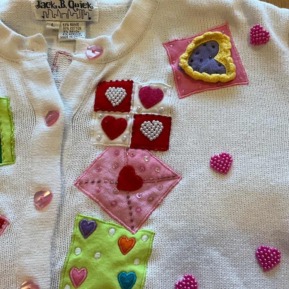 Jack B. Quick Large Embroidered Sequined Pearled … - image 8